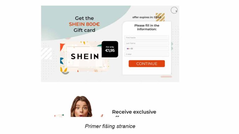 primer jedne fishing stranice